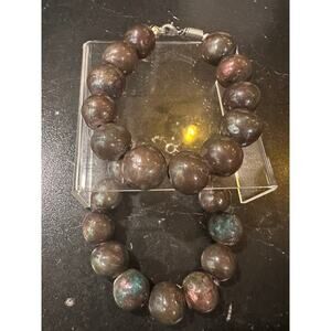 Artisan Dark Simulated Pearl Beaded Bracelet Set - Iridescent Finish Bold Goth